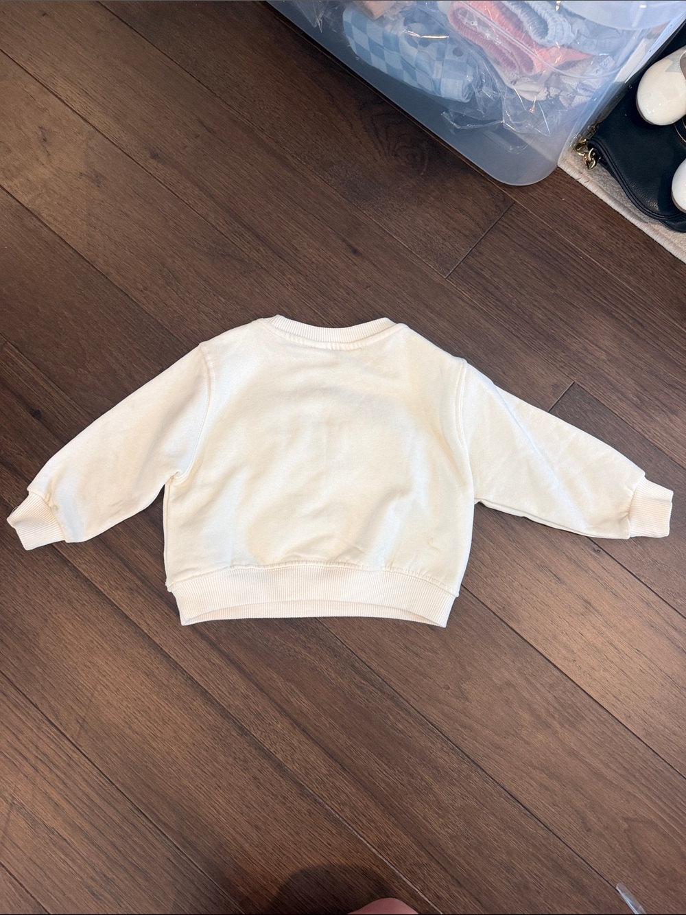 H&M Cream Girls Sweater with Black Bow Size 2T - C39-171 - Picture 6 of 10